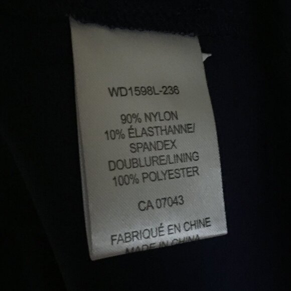 Tahari Navy Blue Lacy Bell Sleeve Lolita Babydoll Dress - Picture 10 of 16